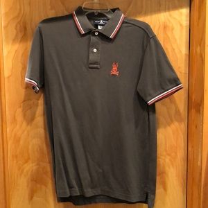 Psycho bunny grey polo. Size m